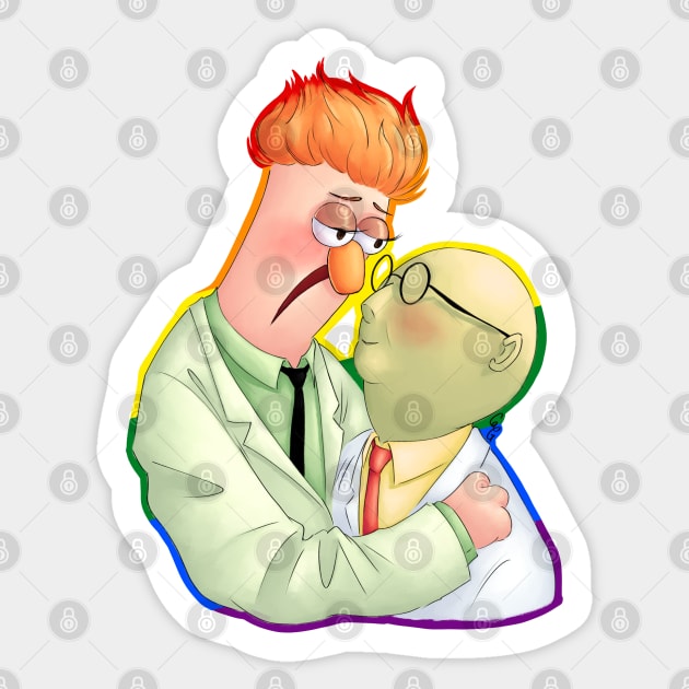 Beaker and Bunsen Sticker by ConnorATerro